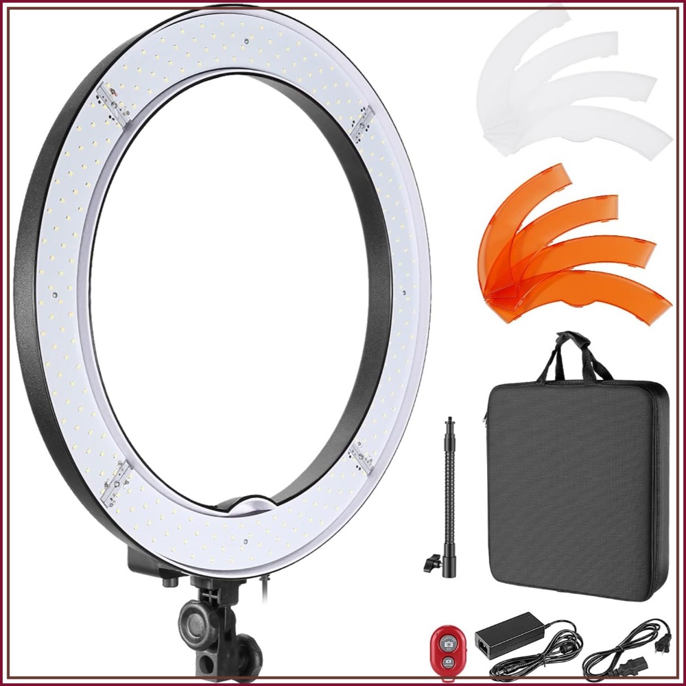 Photography Lighting Reference - 18-Inch 55W Dimmable Ring Light with