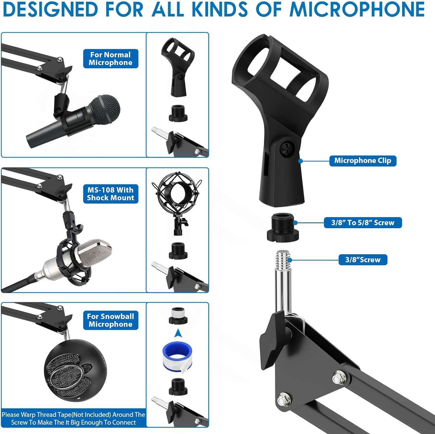 Articulated Arm Microphone Sta - Boom Arm Stand 评论和价格
