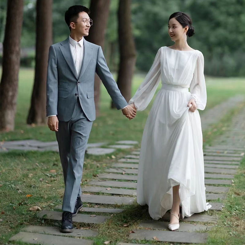 Light Wedding Dress Simple Ele - Vintage Photography Lighting 评论和价格