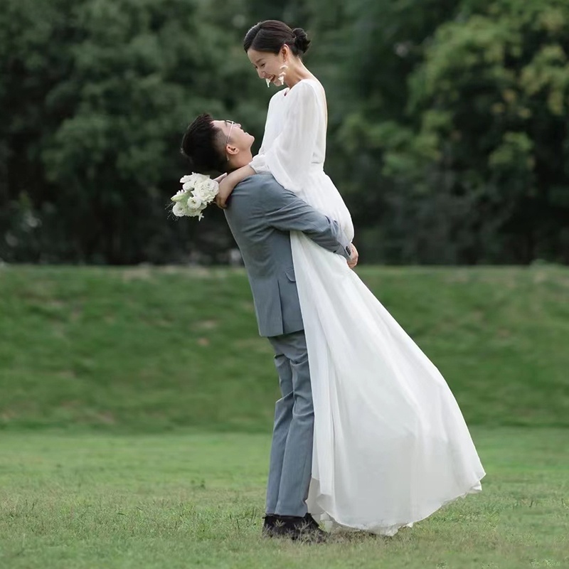 Light Wedding Dress Simple Ele - Vintage Photography Lighting 评论和价格