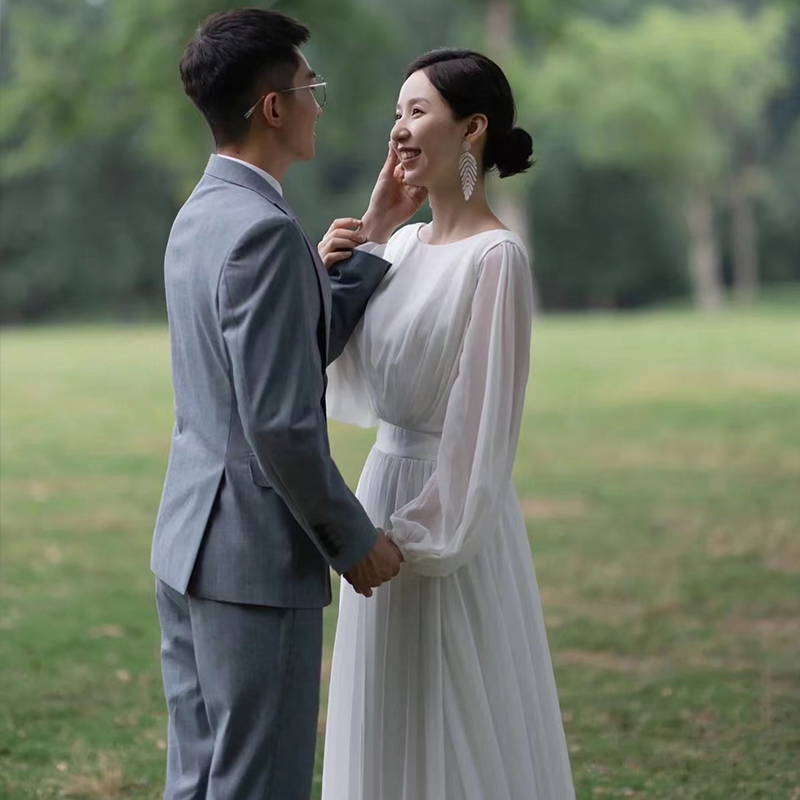 Light Wedding Dress Simple Ele - Vintage Photography Lighting 评论和价格