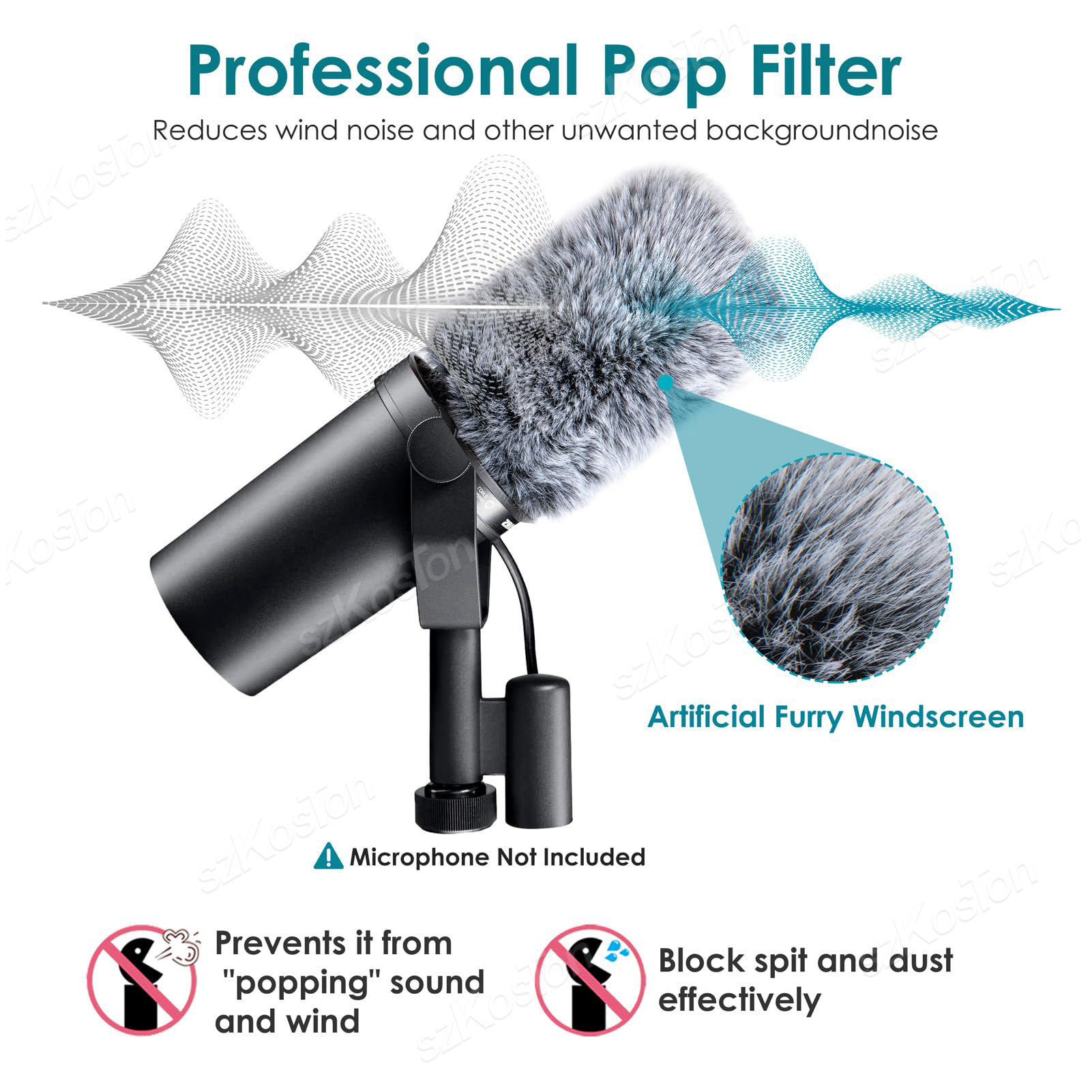 Noise Reduction Pop Filter for - Boom Arm Stand 评论和价格