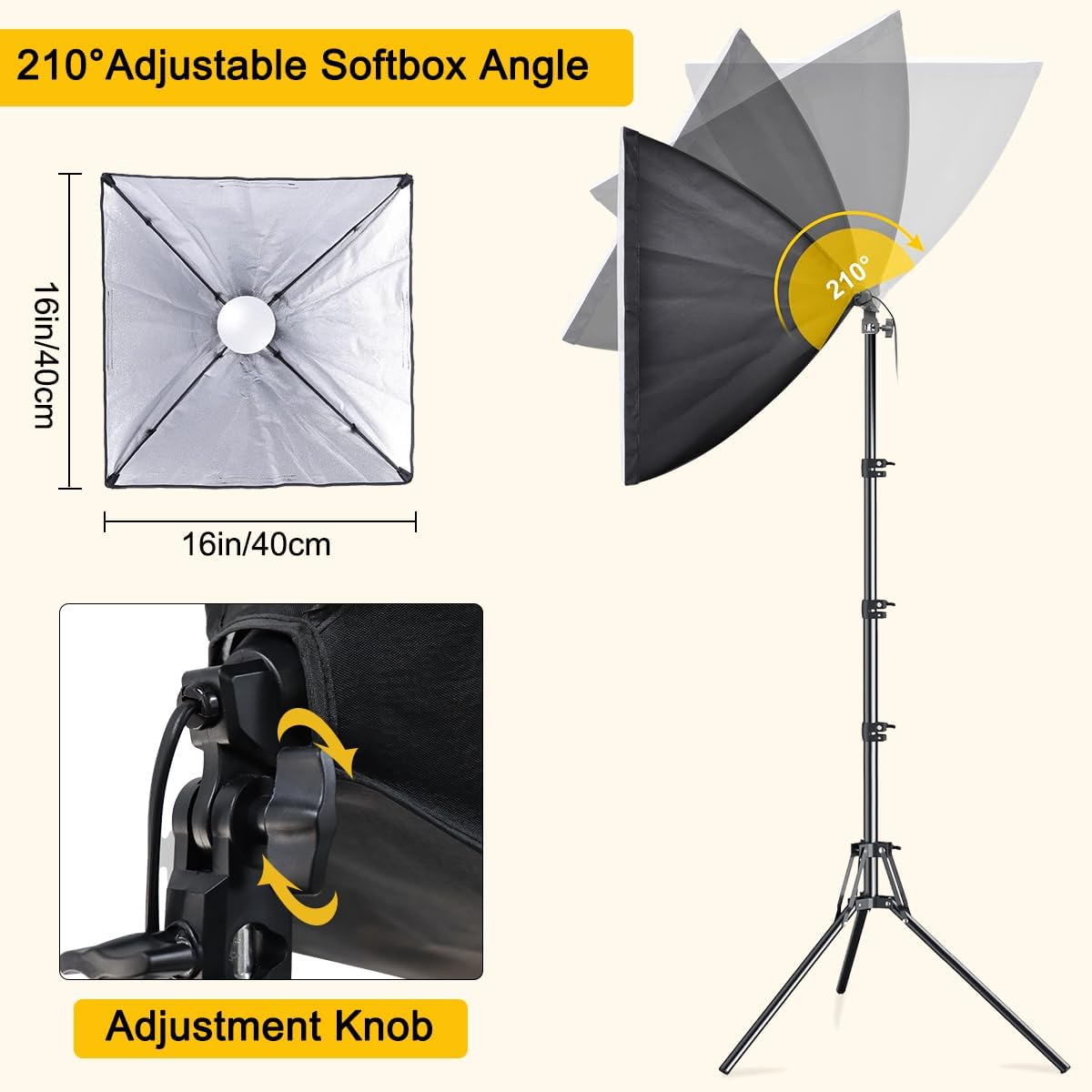 2x 16x16in Softbox Lighting Ki - Photography Lighting Reference 评论和价格