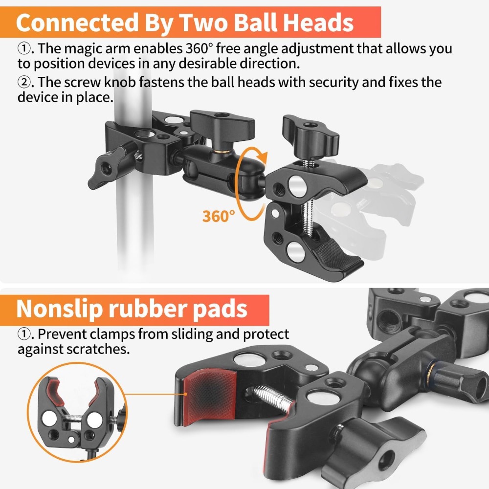 Super Clamp Mount with 360° Ba - Reflector Arm Clamp 评论和价格