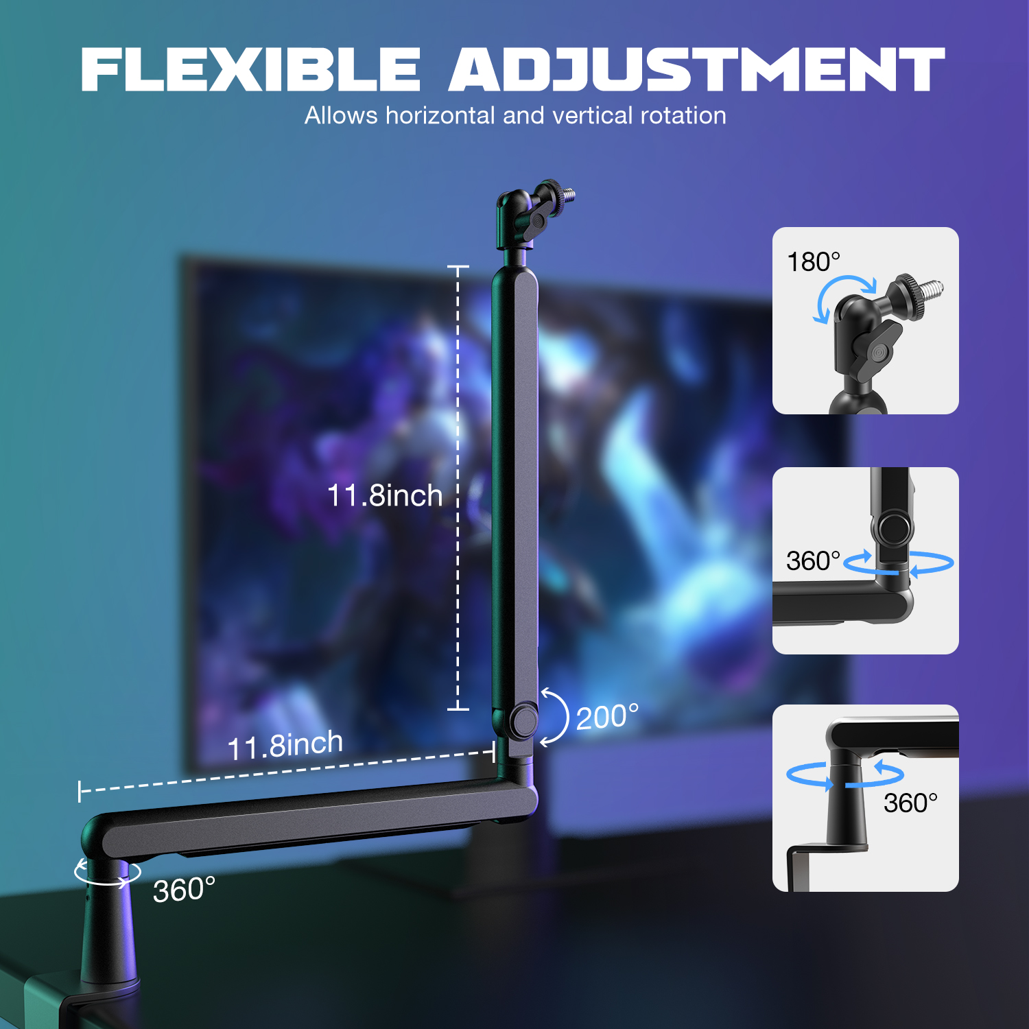 FIFINE Ampligame Microphone Bo - Boom Arm Stand 评论和价格