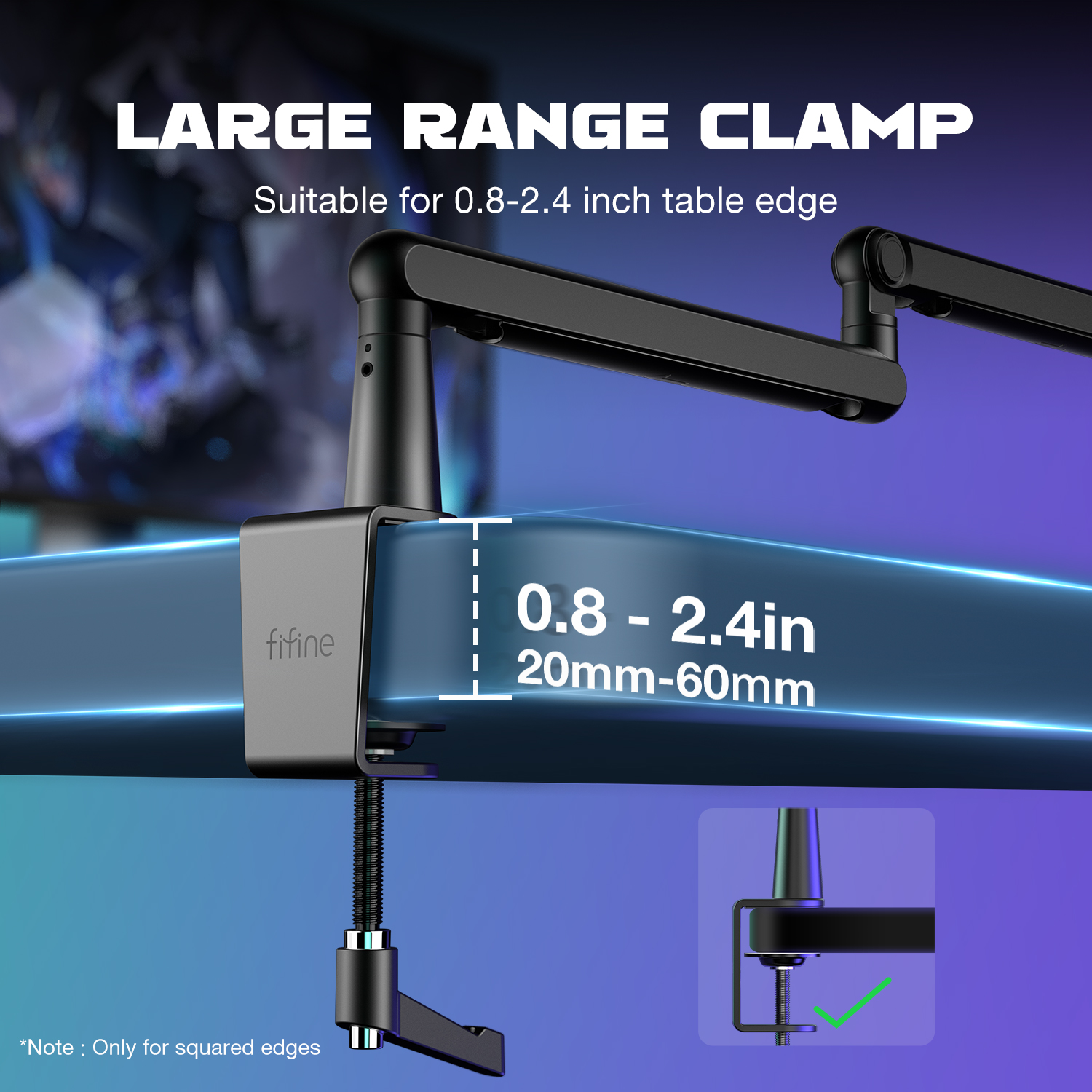 FIFINE Ampligame Microphone Bo - Boom Arm Stand 评论和价格