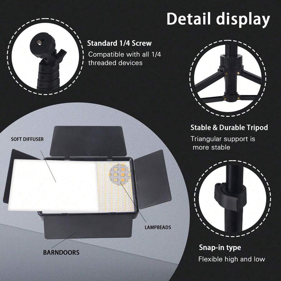 Adjustable Bi-Color LED Panel  - Photography And Lighting 评论和价格