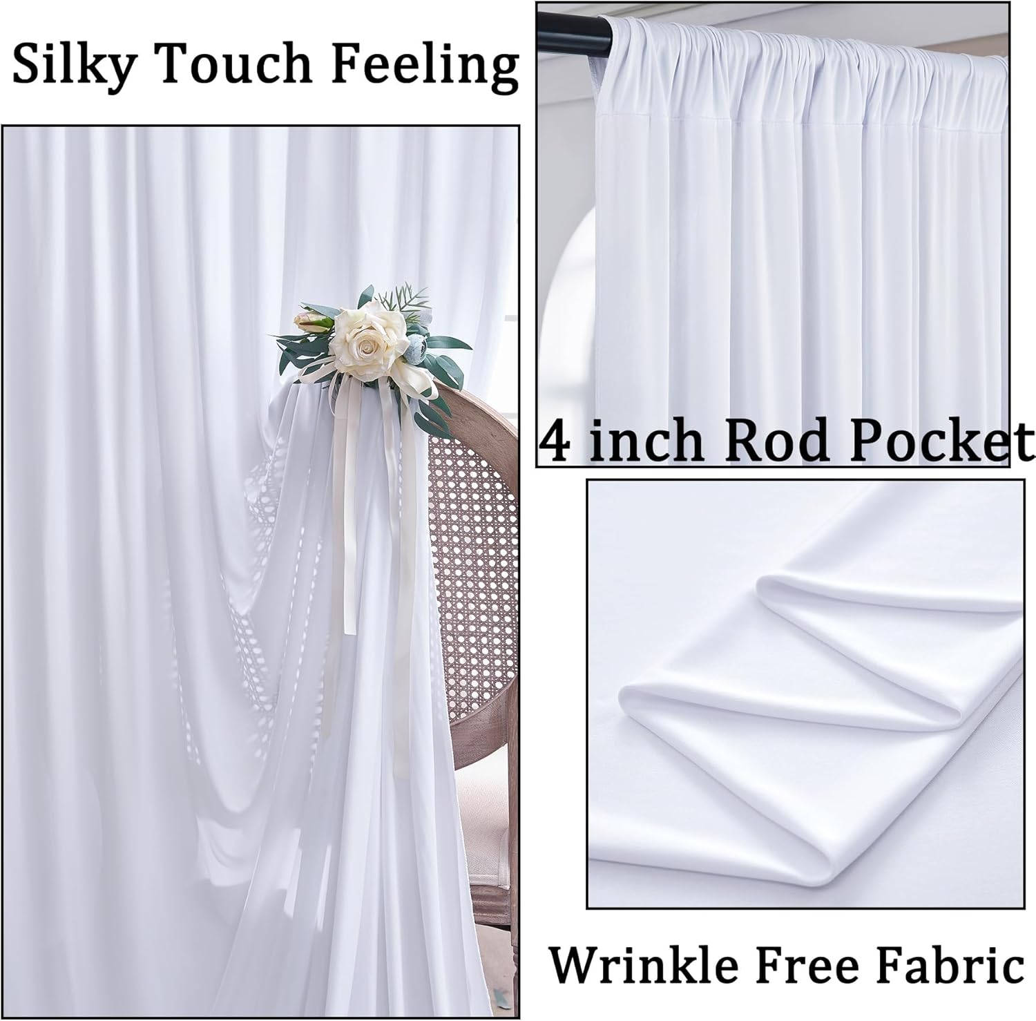 White Backdrop Curtains 10x10  - Photography And Lighting 评论和价格