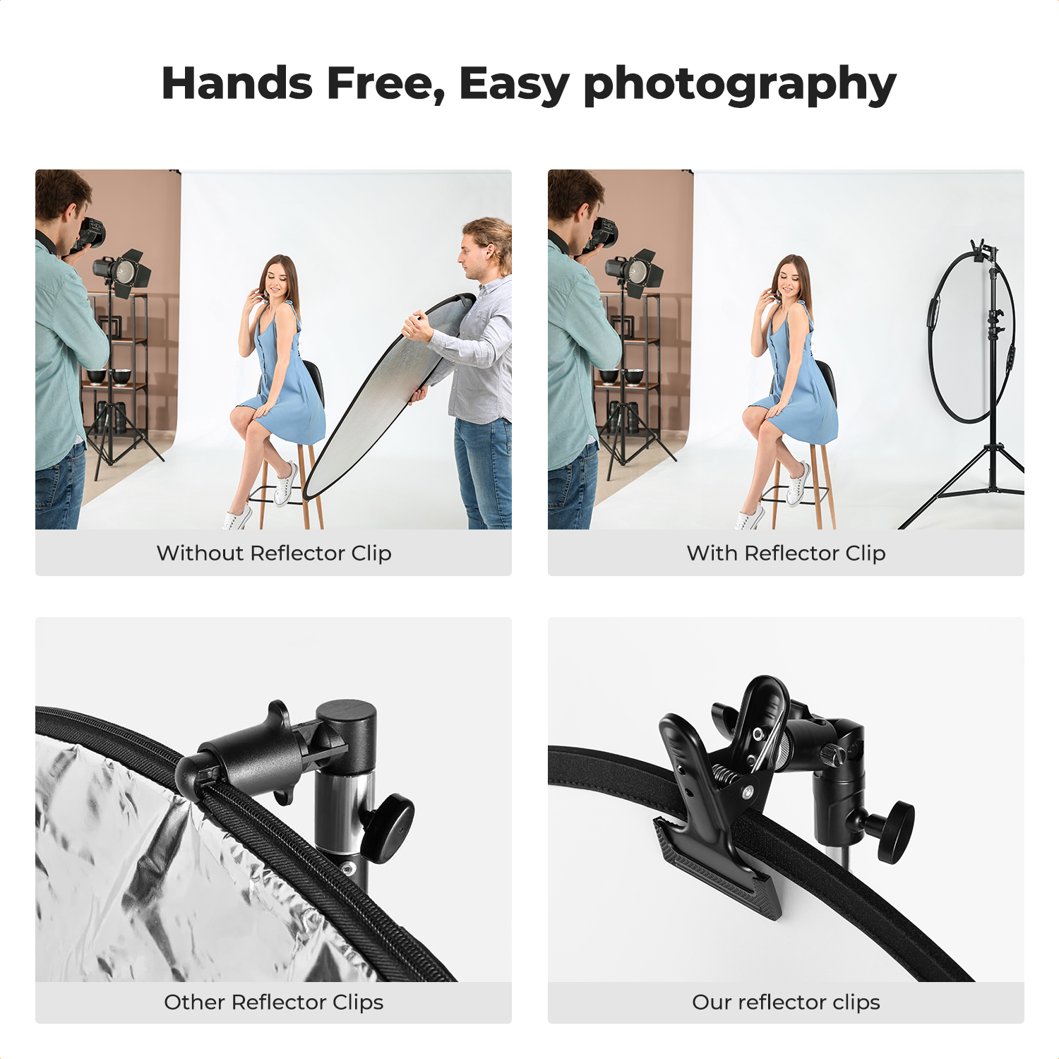 K&F CONCEPT Reflector Clip Hol - Reflector Arm Clamp 评论和价格