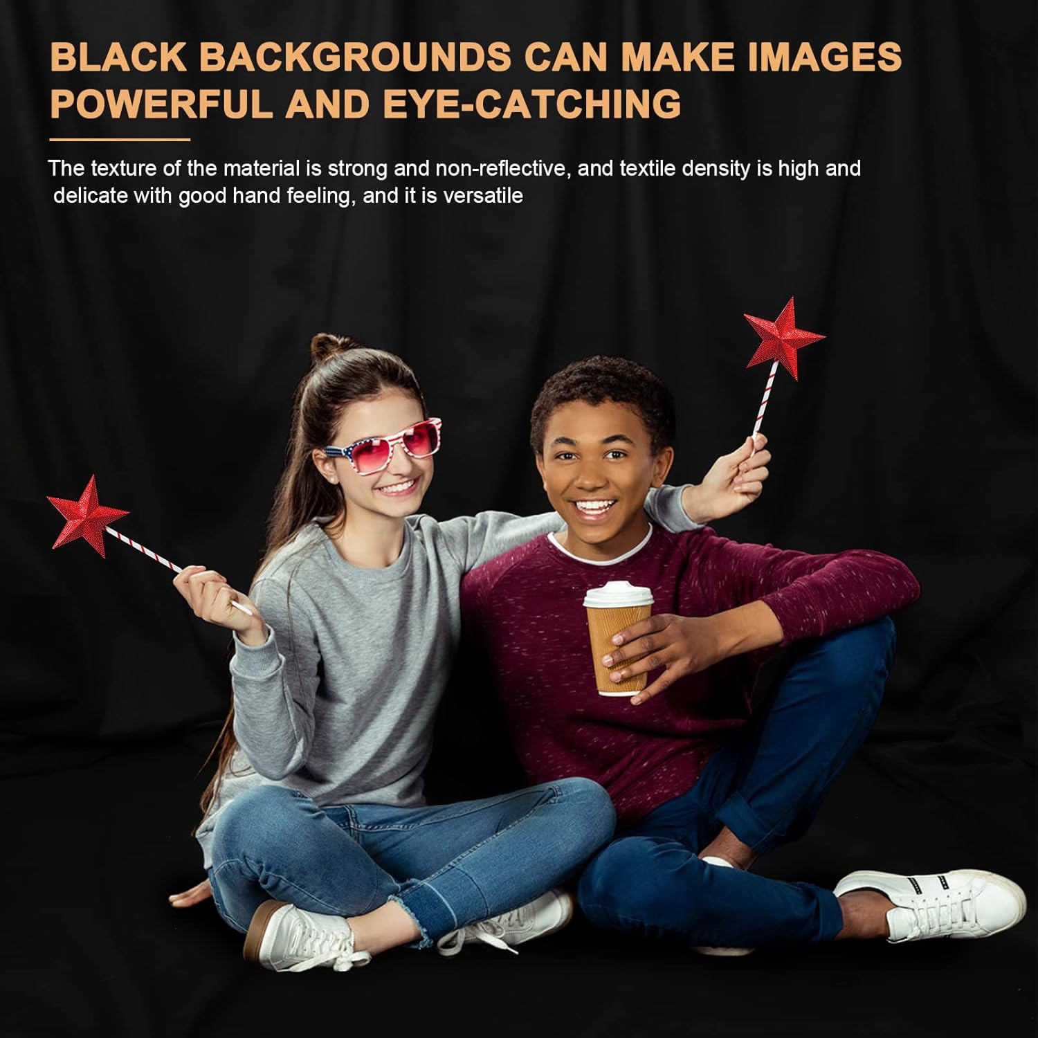 7x10 FT Black Photo Backdrop,  - Photography Lighting Reference 评论和价格