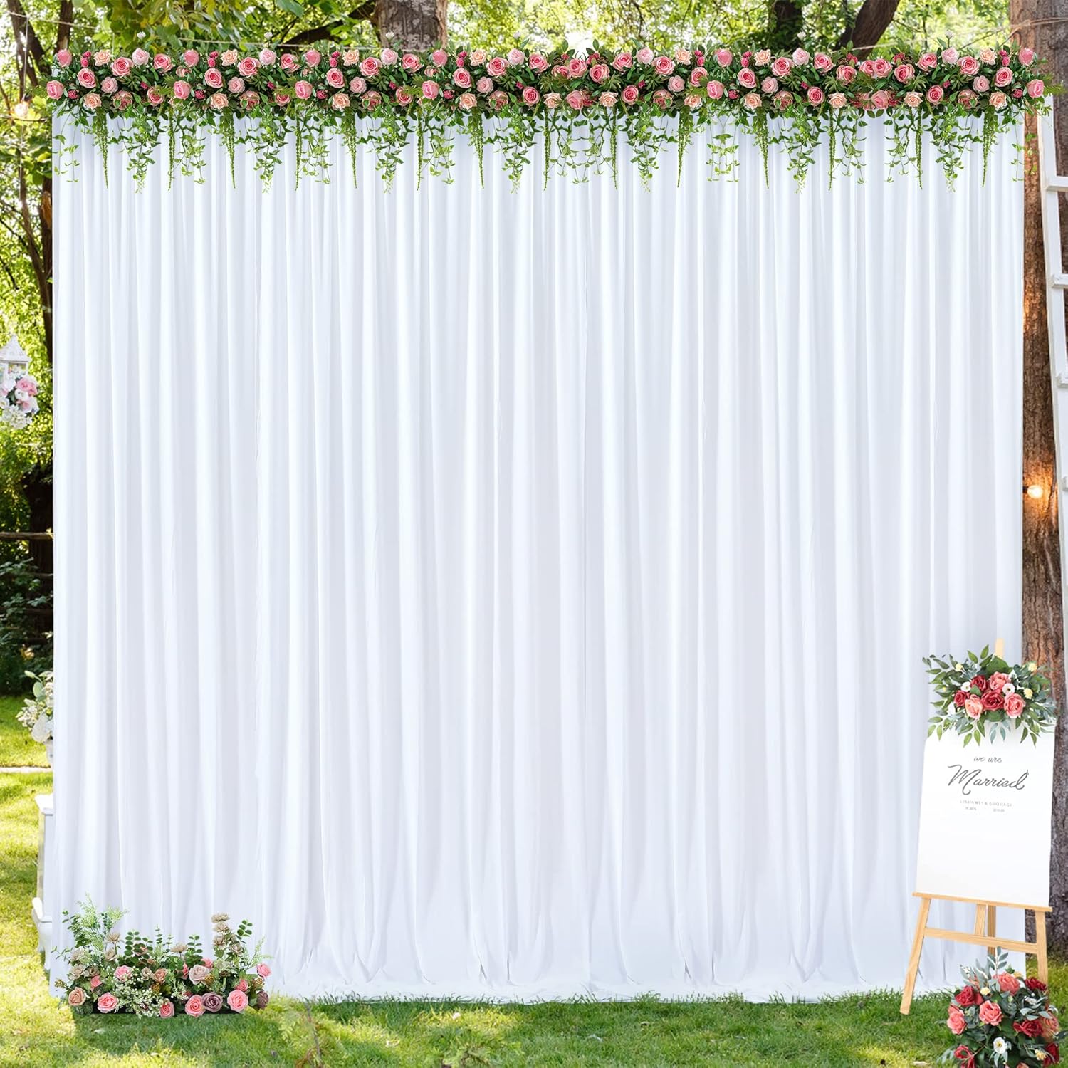 White Backdrop Curtains 2 Pane - Photography Lighting Reference 评论和价格