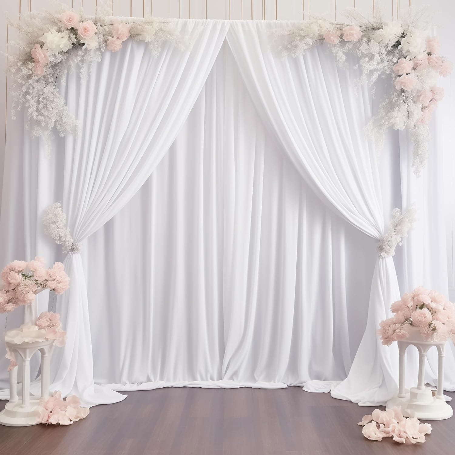 White Backdrop Curtains 2 Pane - Photography Lighting Reference 评论和价格