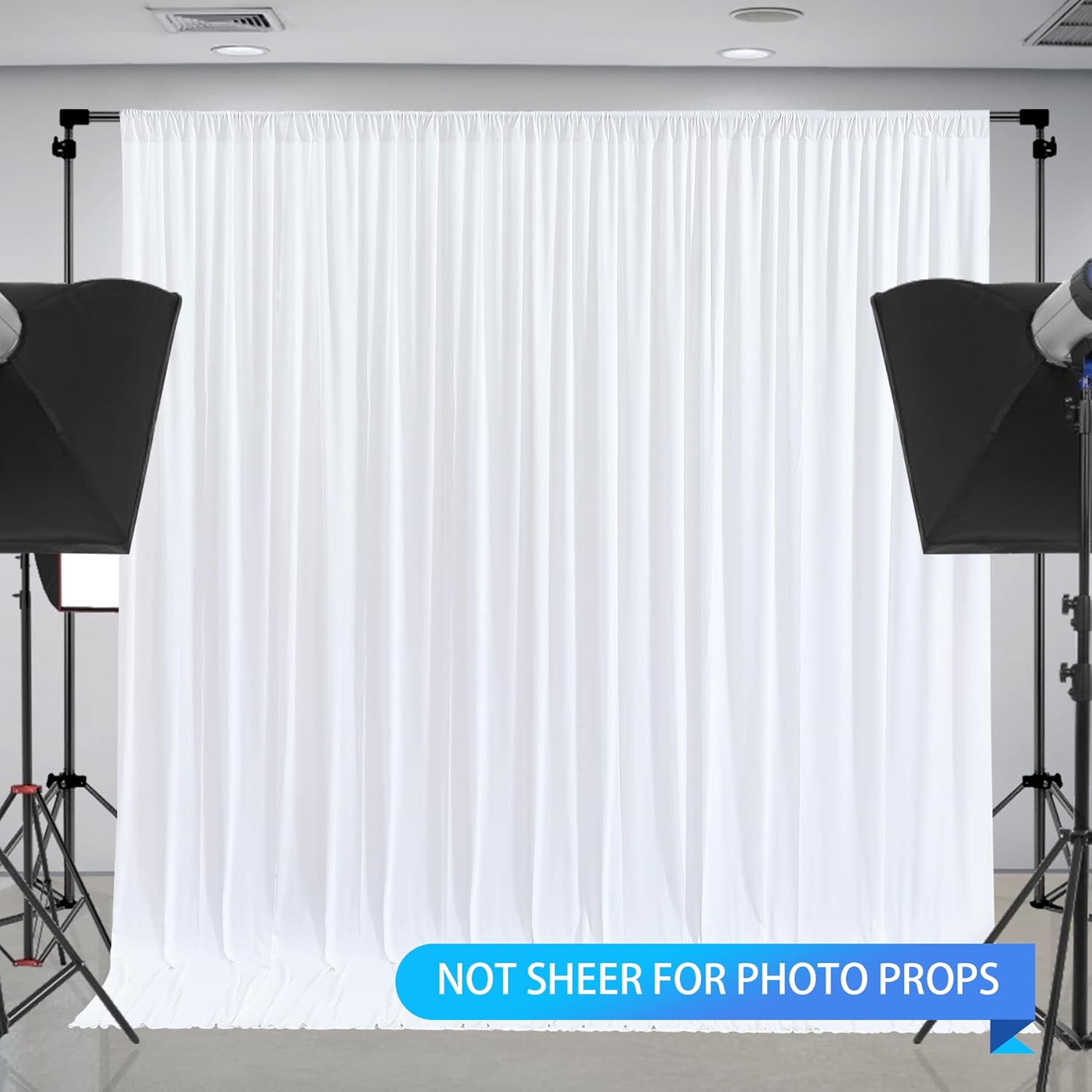 White Backdrop Curtains 2 Pane - Photography Lighting Reference 评论和价格